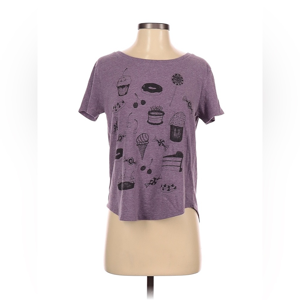 Hand printed Purple Modcloth Supermaggie T-shirt Size S